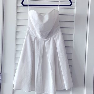 Lauren James Seersucker Strapless dress